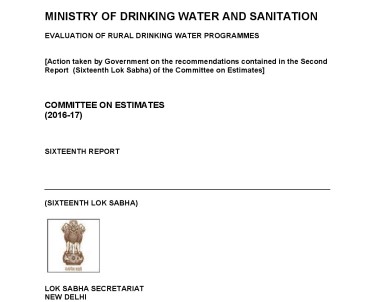 Evaluation of Rural Drinking Water Programmes
