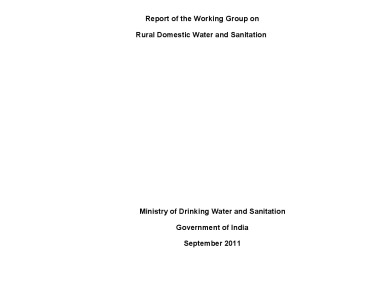 Report of the Working Group on Rural Domestic Water and Sanitation